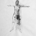 "Figur" Tusche laviert auf Papier, 1994