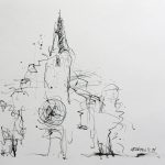 "Kirche" Tusche auf Papier, 1998